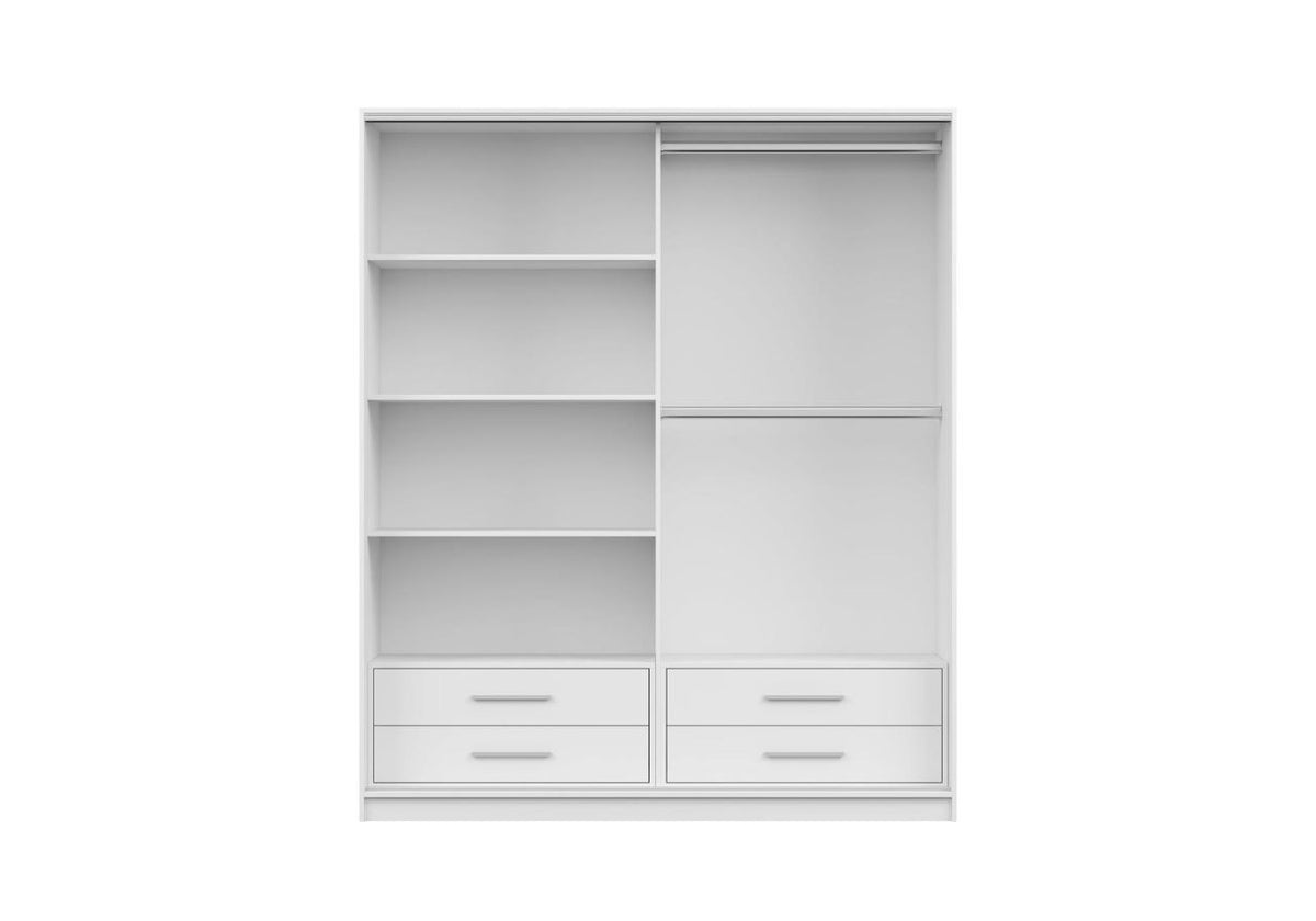 Kingston Tokyo Modern Sliding Door Wardrobe with Mirror | Bedroom Storage Cabinet