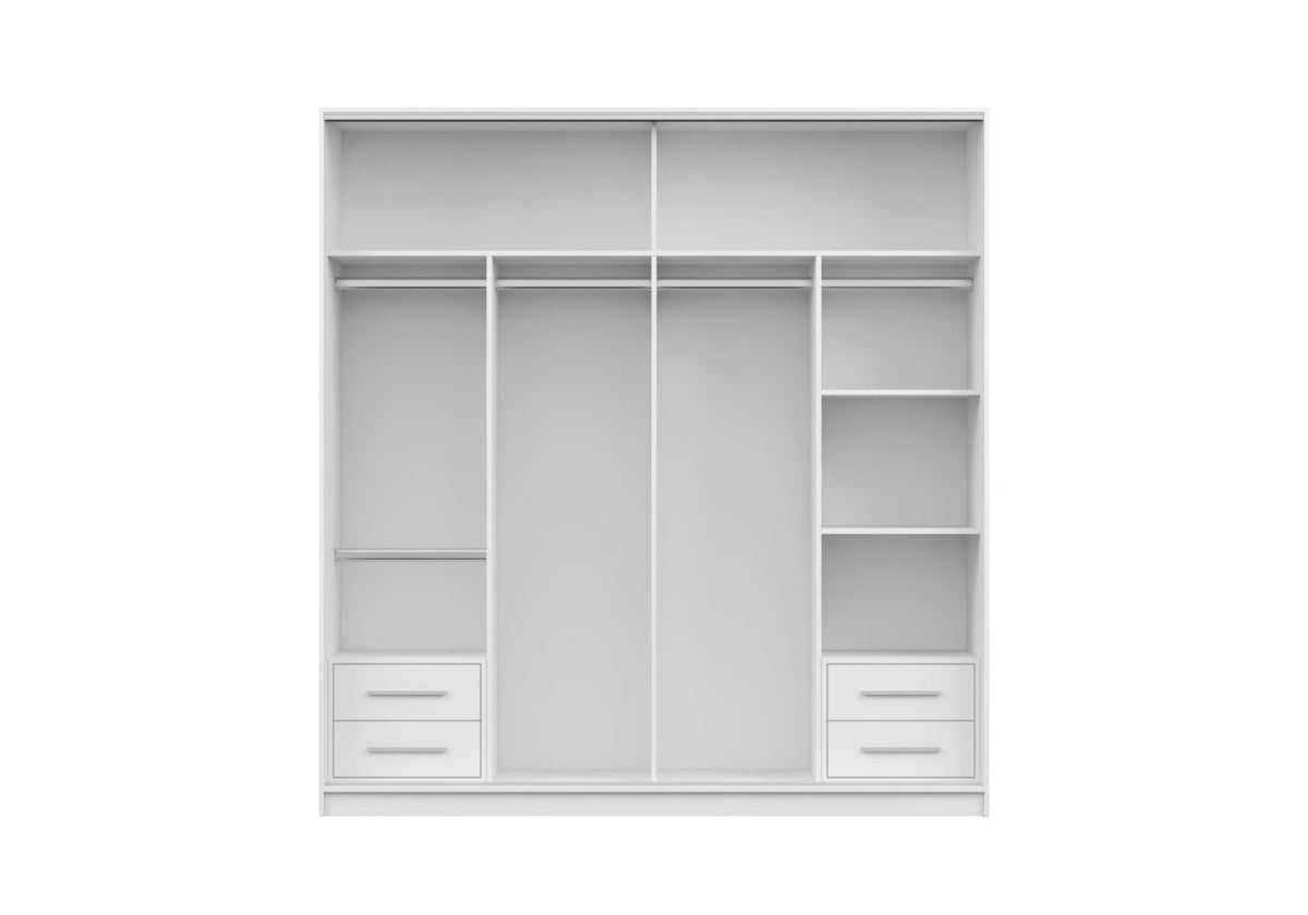 Kingston Tokyo Modern Sliding Door Wardrobe with Mirror | Bedroom Storage Cabinet