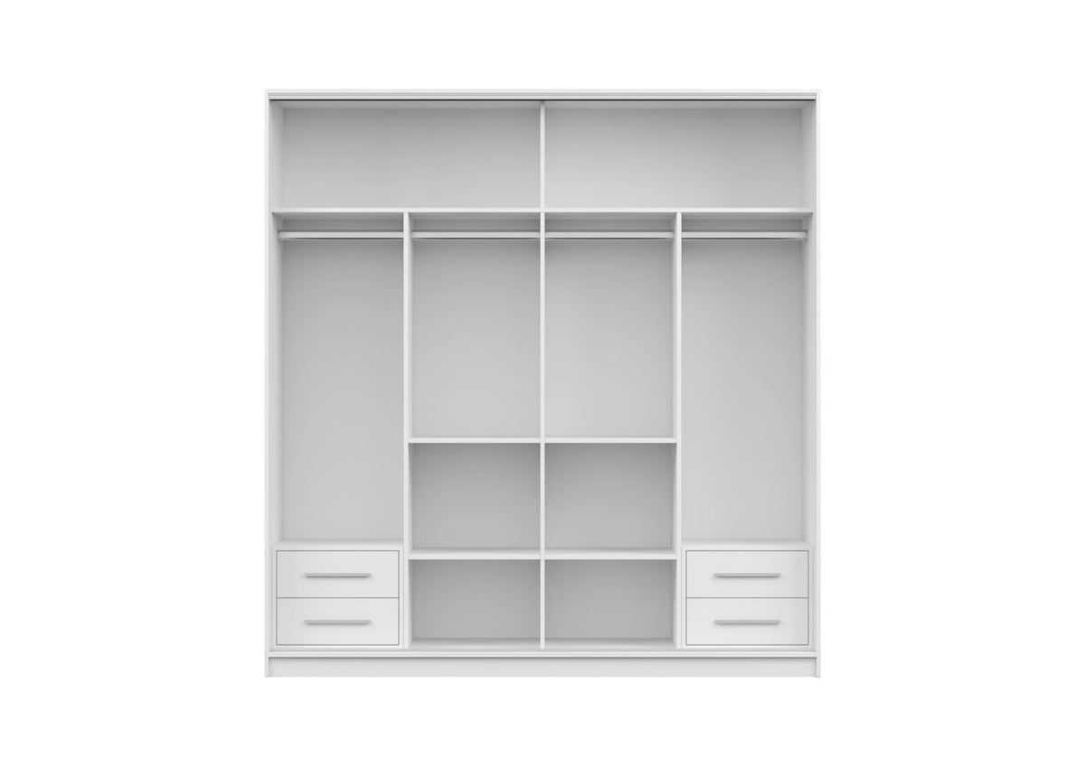 Kingston Tokyo Modern Sliding Door Wardrobe with Mirror | Bedroom Storage Cabinet