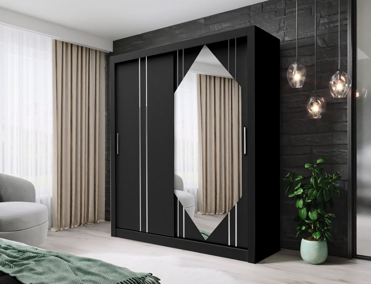 Liverpool Sliding Door Wardrobe with Mirror – Modern Bedroom Storage Closet