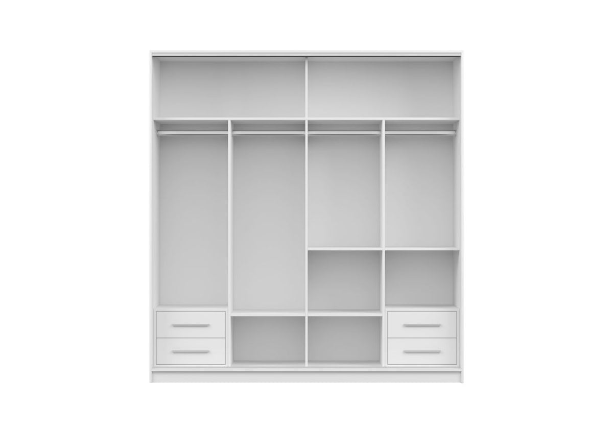 Kingston Tokyo Modern Sliding Door Wardrobe with Mirror | Bedroom Storage Cabinet