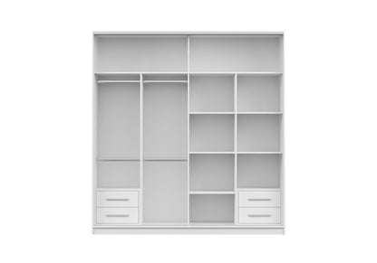 Kingston Tokyo Modern Sliding Door Wardrobe with Mirror | Bedroom Storage Cabinet