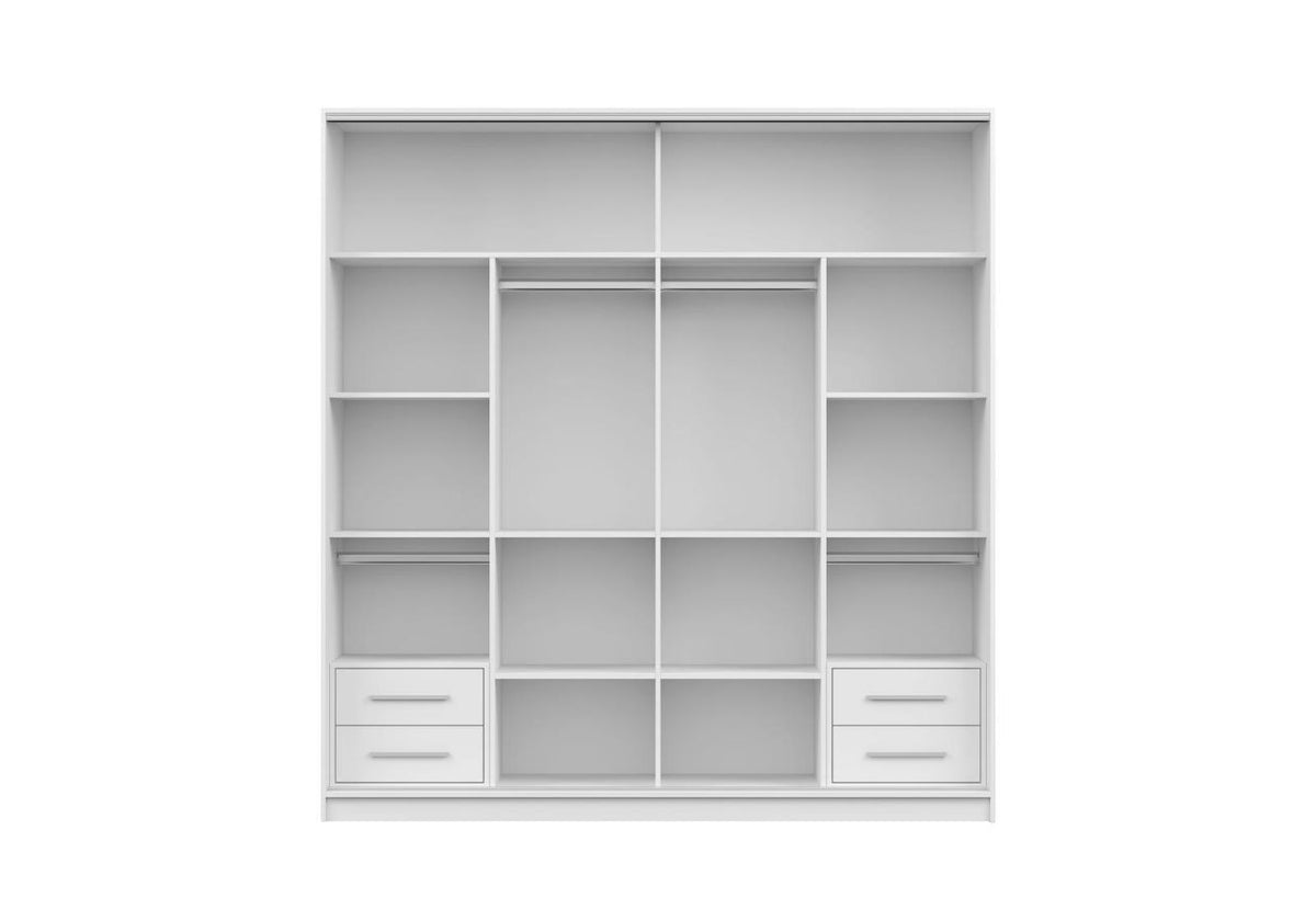 Kingston Tokyo Modern Sliding Door Wardrobe with Mirror | Bedroom Storage Cabinet
